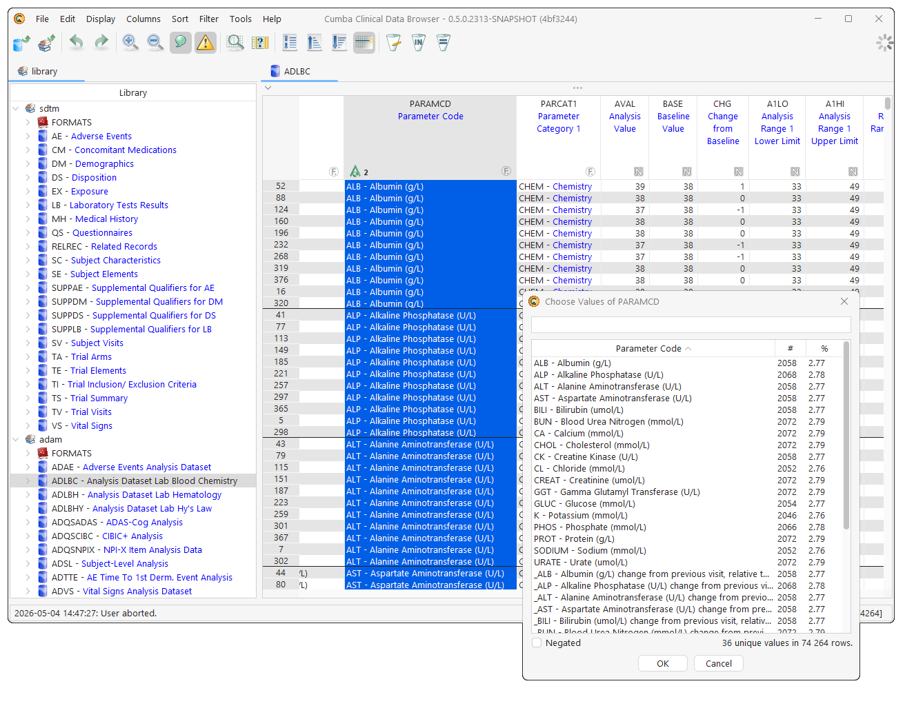 Cumba Browser - main view